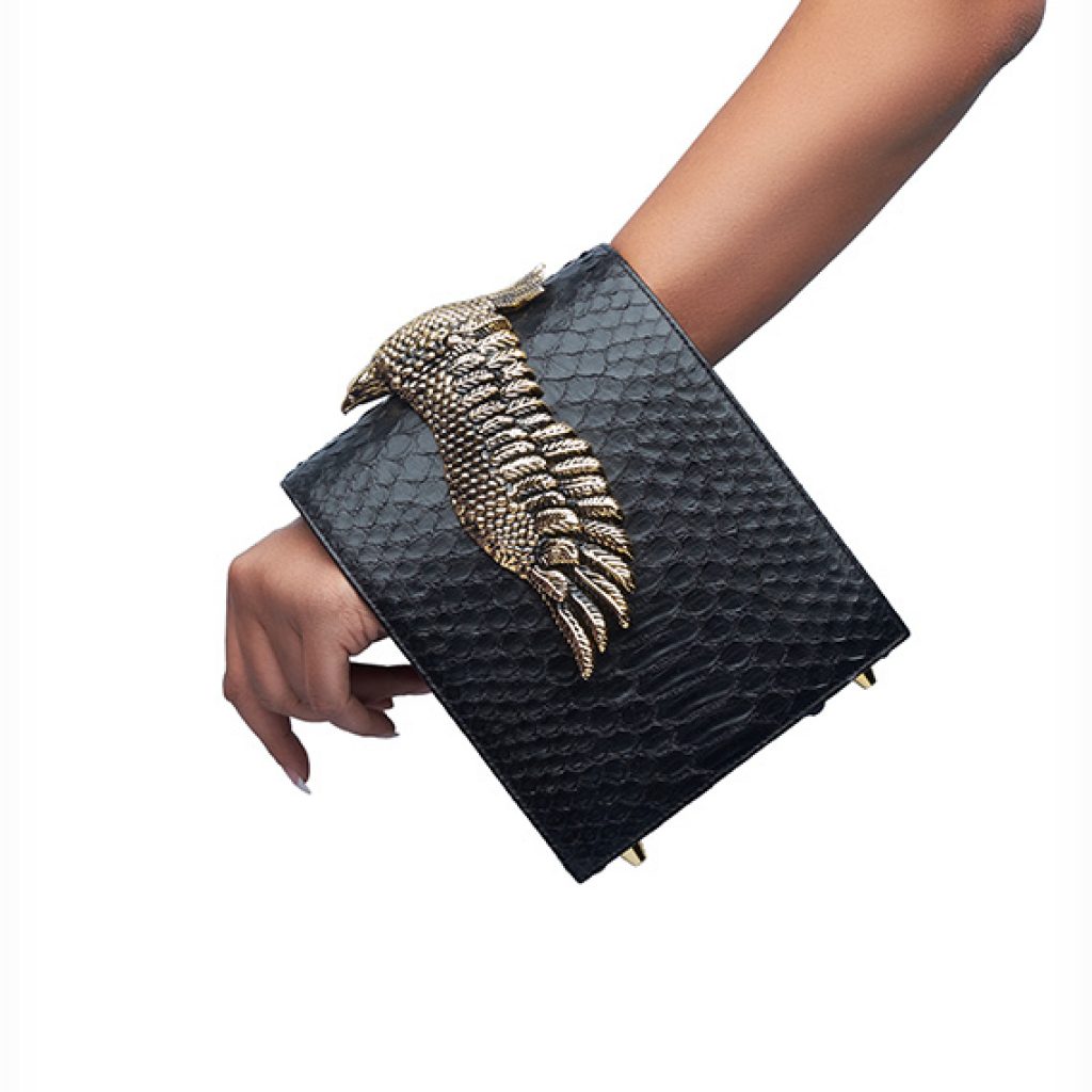 The M clutch Python (Gold Plated Accessories) - Moni & J